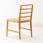 ⁦Stripe כסא אוכל מעץ וראטן סינטטי⁩ – תמונה ⁦2⁩